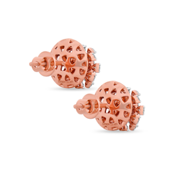 Daimond Earrings with 14K Rose Gold